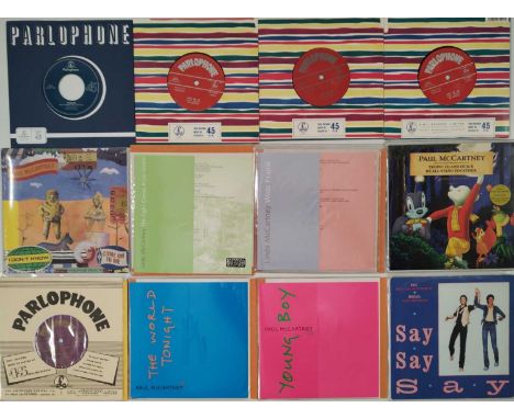 THE BEATLES AND RELATED SOLO 7" COLLECTION (MODERN/ REISSUES). A smashing collection of 21 7" singles by The Beatles and rela