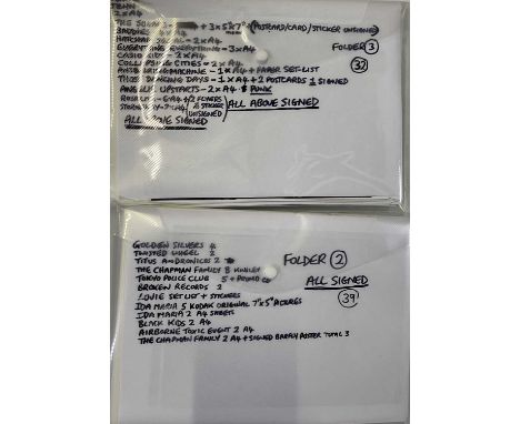 Generous selection of 00/10s indie memorabilia, all fully signed by band members. Approx 92 items - typically an A4 image of 