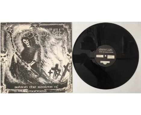 SACRILEGE - BEHIND THE REALMS OF MADNESS LP (GURT 4 - UK ORIGINAL). An original copy of Sacrilege - Behind The Realms Of Madn