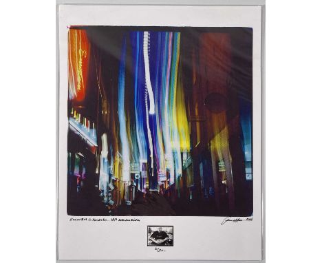 Limited edition photographer signed Eminem print, 6/20, 'Eminem in Amsterdam'. 11 x 14". NM condition.