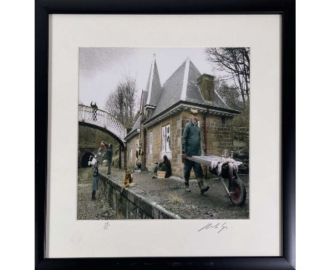 A limited edition photograph print with 'Some Might Say' image by Michael Spencer Jones. Photograph measures approx 11x11" an