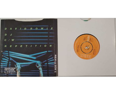 DAVID BOWIE - D.J. 7" (ORIGINAL GREEN VINYL - BOW 3). An original copy of David Bowie - D.J. c/w Repitition (BOW 3, original 