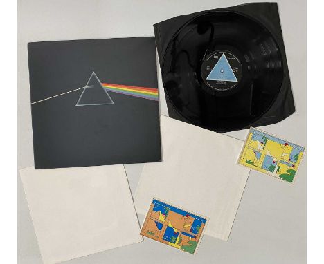 PINK FLOYD - THE DARK SIDE OF THE MOON LP (UK COMPLETE SOLID TRIANGLE - SHVL 804). A beautiful original UK pressing of Pink F