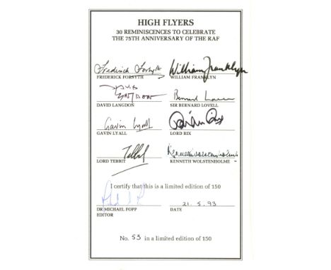 AVIATION: A miscellaneous selection of signed hardback and paperback (3) books by various pilots and aviators including For V