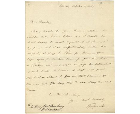 FREDERICK: (1763-1827) Duke of York & Albany, son of King George III. Commander-in-Chief of the Forces 1795-1809, 1811-27. A.