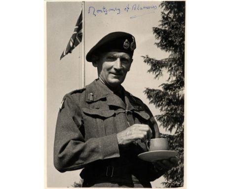 MONTGOMERY B. L.: (1887-1976) British Field Marshal of World War II. Signed 6 x 8 photograph, the vintage image depicting Mon