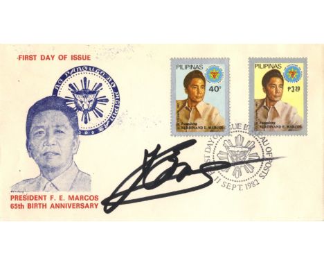 FIRST DAY COVERS: Selection of signed First Day Covers by a variety of famous individuals including Ferdinand Marcos, John Di