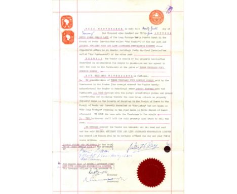 BACON FRANCIS: (1909-1992) Irish Painter. D.S., Francis Bacon, in his capacity as a witness, one page, folio, n.p., 24th Janu