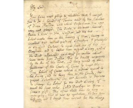 SWIFT JONATHAN: (1667-1745) Anglo-Irish Satirist, Essayist & Political Pamphleteer, remembered for his work Gulliver's Travel