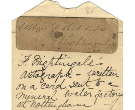 FAMOUS WOMEN: Selection of signed clipped pieces, letterhead (1), A.Ls.S (2) by various famous women including Florence Night