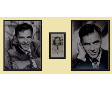 SINATRA FRANK: (1915-1998) American Singer & Actor, Academy Award winner. Vintage signed 3 x 4.5 photograph of Sinatra seated