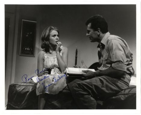 SEBERG JEAN: (1938-1979) American Actress. Scarce vintage signed and inscribed 10 x 8 photograph of Seberg seated in a full l
