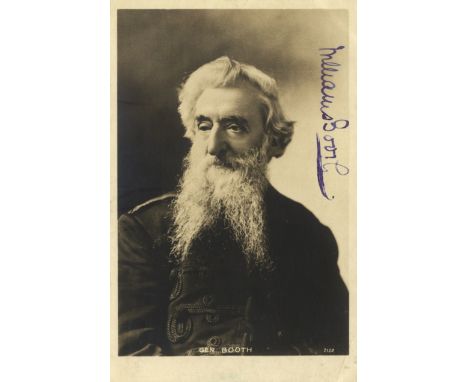 BOOTH WILLIAM: (1829-1912) British Methodist Preacher, founder of The Salvation Army. A good vintage signed sepia postcard ph