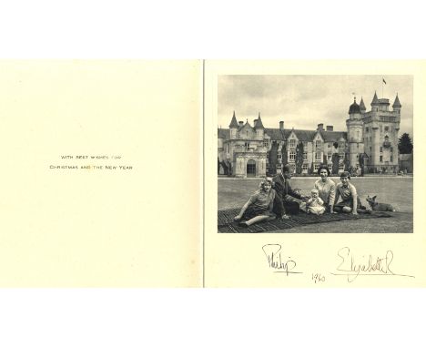 ELIZABETH II & PRINCE PHILIP: ELIZABETH II (1926- ) Queen of the United Kingdom 1952- & PRINCE PHILIP (1921- ) Duke of Edinbu