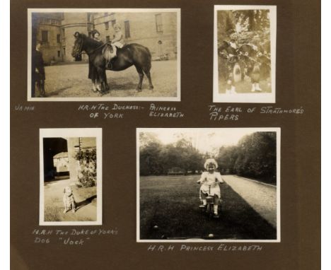 GLAMIS CASTLE: A good vintage oblong 4to photograph album containing over 75 original photographs of various sizes (ranging f