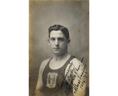 TAYLOR HENRY: (1885-1951) English Swimmer, represented Great Britain in four Summer Olympics 1906, 1908, 1912 & 1920. Taylor'