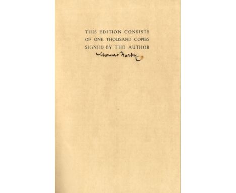 HARDY THOMAS: (1840-1928) English Novelist. A hardback edition of Moments of Love - Poems to Emma by Thomas Hardy, published 