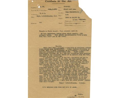 [BEAUCHAMP-PROCTOR ANDREW]: (1894-1921) South African Flying Ace of World War I, Victoria Cross winner for his flying service