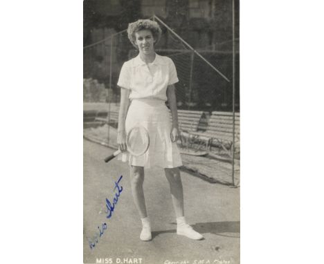 TENNIS: Selection of vintage signed postcard photographs by various American female tennis players, each of them Wimbledon Ch