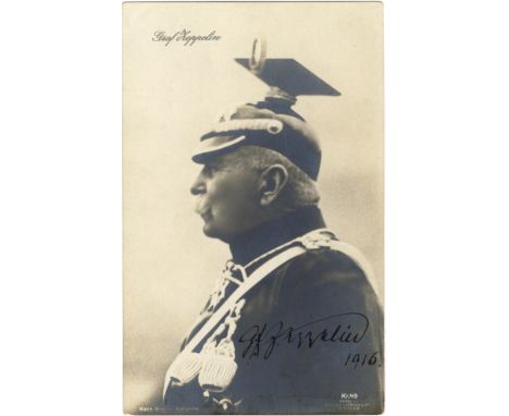 ZEPPELIN FERDINAND VON: (1838-1917) German General and Aircraft Manufacturer, founder of the Zeppelin Airship Company. Vintag