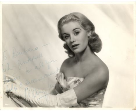 URE MARY: (1933-1975) Scottish Actress. Vintage signed and inscribed 10 x 8 photograph of the actress seated in a half length