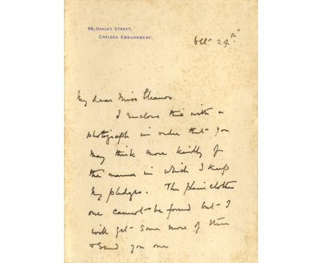 SCOTT ROBERT FALCON: (1868-1912) British Royal Navy Officer & Antarctic Explorer. A.L.S., R F Scott, two pages, 8vo, Oakley S