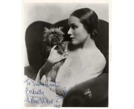 ACTRESSES: Small selection of signed and inscribed 8 x 10 photographs and very slightly smaller, vintage (3), by various film