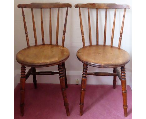 Pair of vintage stick back chairs. Approx. 82cms H

reasonable used condition 