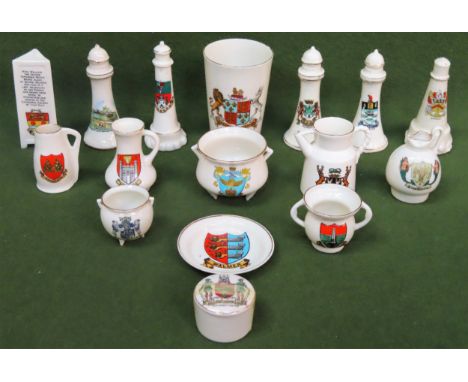 Parcel of Goss &amp; other crested ware, Approx. 16 pieces

all appear reasonable used condition 