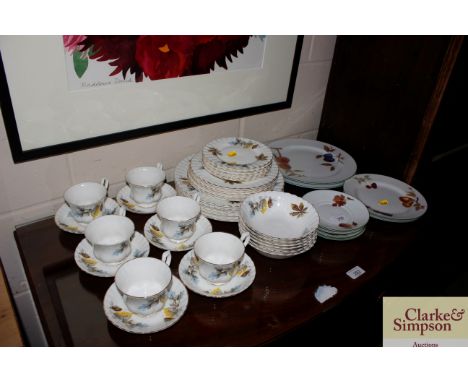 A quantity of Richmond bone china teaware; and a quantity of Royal Worcester "Evesham Vale" pattern dinnerware