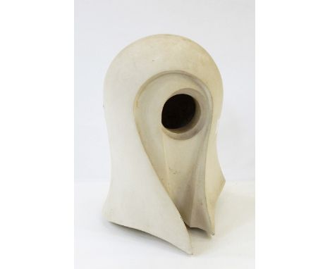 Brian Dawson porcelain sculpture in the form of helmet, 30cm high 