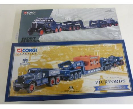 Boxed Corgi Heavy Haulage 17701 Pickfords and boxed Corgi 1:50 55201 Pickfords both with certificates
