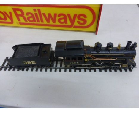 Plastic O gauge ICRR 382 model kit engine with tender, very well made in very good condition