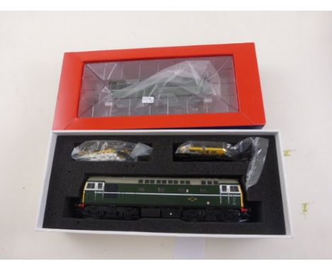 Two boxed Heljan OO gauge engines including 2600 BR green 5335 (Class 26) and W79975 BR light green livery with speed whisker