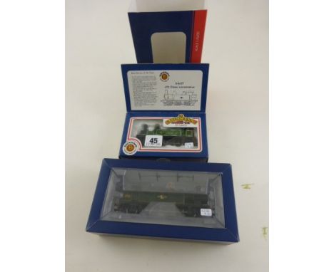 Two boxed Bachmann OO gauge engines including 32-083 Class 56XX Tank 6658 BR Green and 31-052 0-6-0T J72 Class Locomotive