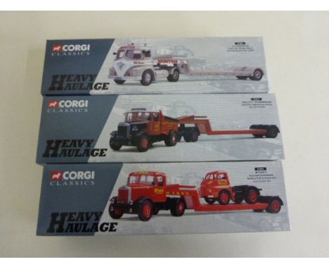 Three boxed Corgi Heavy Haulage vehicles including 13501 GC Munton 31004 Wynns & 16901 Hallett Silbermann all excellent with 