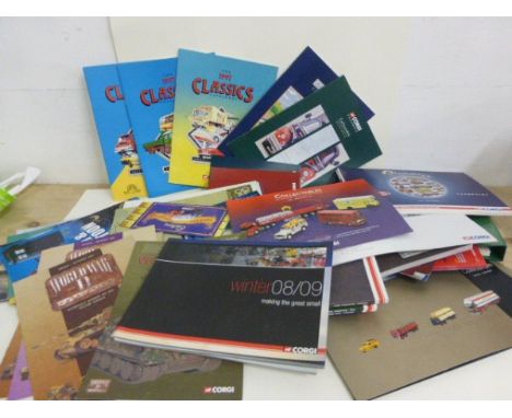 Over 50 Corgi Catalogues with some duplication covering July 1996 to January 2009