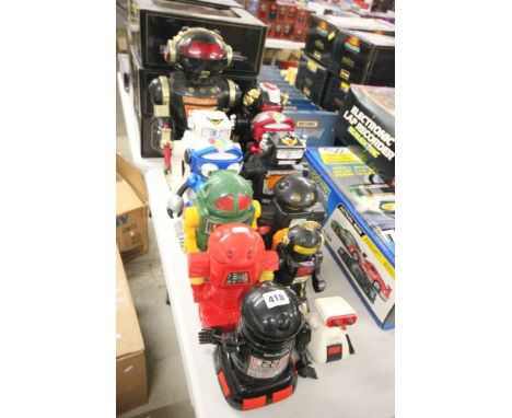 12 Various plastic robots including Robotron RT-, Magic Mike II etc     