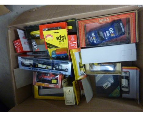 Approximately 21 various boxed vehicles including EFE, Corgi, Efsi Toys, Solido, Coca Cola, Heritage, Matchbox