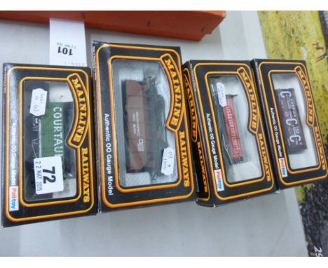 14 Boxed OO Gauge Mainline Railways Wagons Including 12T Mogo Van B.R "Bauxite", 5 Plank Wagon Ellis & Everard, 7 Plank Wagon