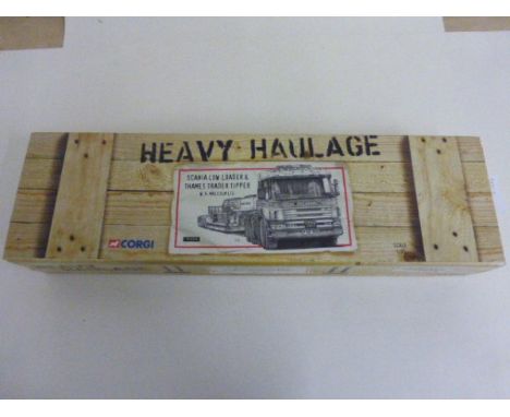 Boxed Corgi heavy haulage Ltd edn 1:50 CC12210 scania low loader and Thames trader tipper W.H.Malcolm Ltd with certificate