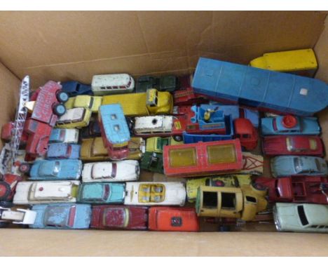 Approximately 50 Play Worn Vintage Die Cast Vehicles Including Corgi Chipperfield Circus x 5, Dinky, Other Corgi Etc