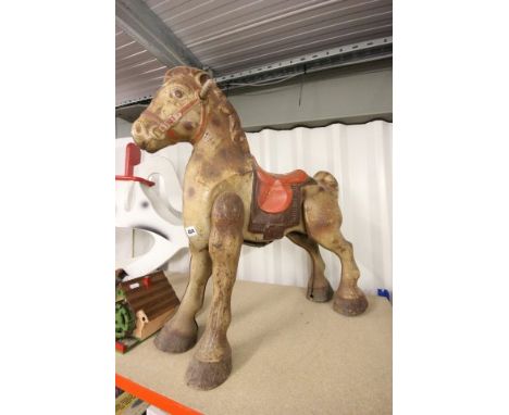 Vintage tin plate rocking horse