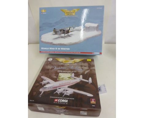 Boxed Corgi ltd edn 1:72 AA36204 The Aviation Archive World War II in Winter and boxed Corgi The Aviation Archive 1:144 Front