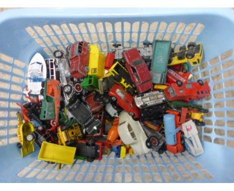 8 Boxed Die Cast Vehicles including Matchbox and Corgi plus a Quantity of Loose Playworn Vehicles including Dinky, Lesney, Co