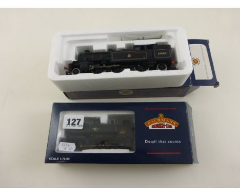 Two Boxed OO Gauge Bachmann Engines Including 32-202 8750 Pannier Tank 4672 BR Black and 31602 BR Black