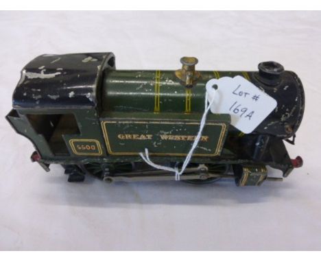 Clockwork Hornby O gauge GWR 5500 engine, play worn