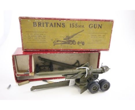 Boxed Britains 155mm Gun (playworn af)