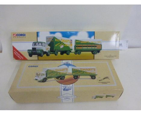 Two boxed Corgi Billy Smart's Circus vehicle sets including Road Transport from Corgi 97897 Scammell Highwayman & Trailers an