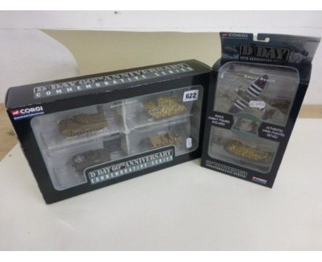 Two boxed Corgi D Day 60th Anniversary Commemorative SSeries including Sword Beach CSCW21002 & CSCW24004